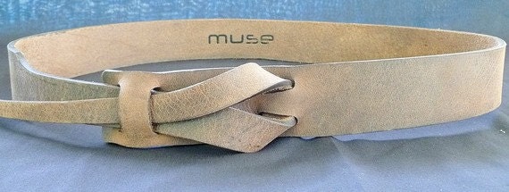 Safari Outback Brown Leather Belt by Muse  1.5 inch Nickel- Free/vegetable tanned leather