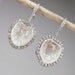 RESERVED - Tabasco Geode Earrings Druzy  Earrings Cream Diamond Look Bezel Style Beach Wedding - Gwendolyn