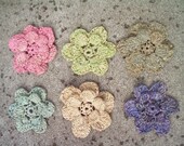 Crocheted Raffia Flowers