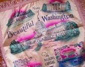 1940's Washington DC Souvenir Pillow