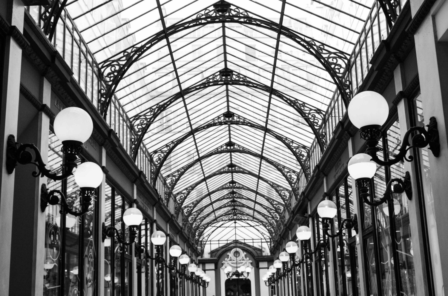 Paris Photography - le Passage de Paris - Paris France Fine Art 8x10 print - affordable home decor - black and white Paris photo