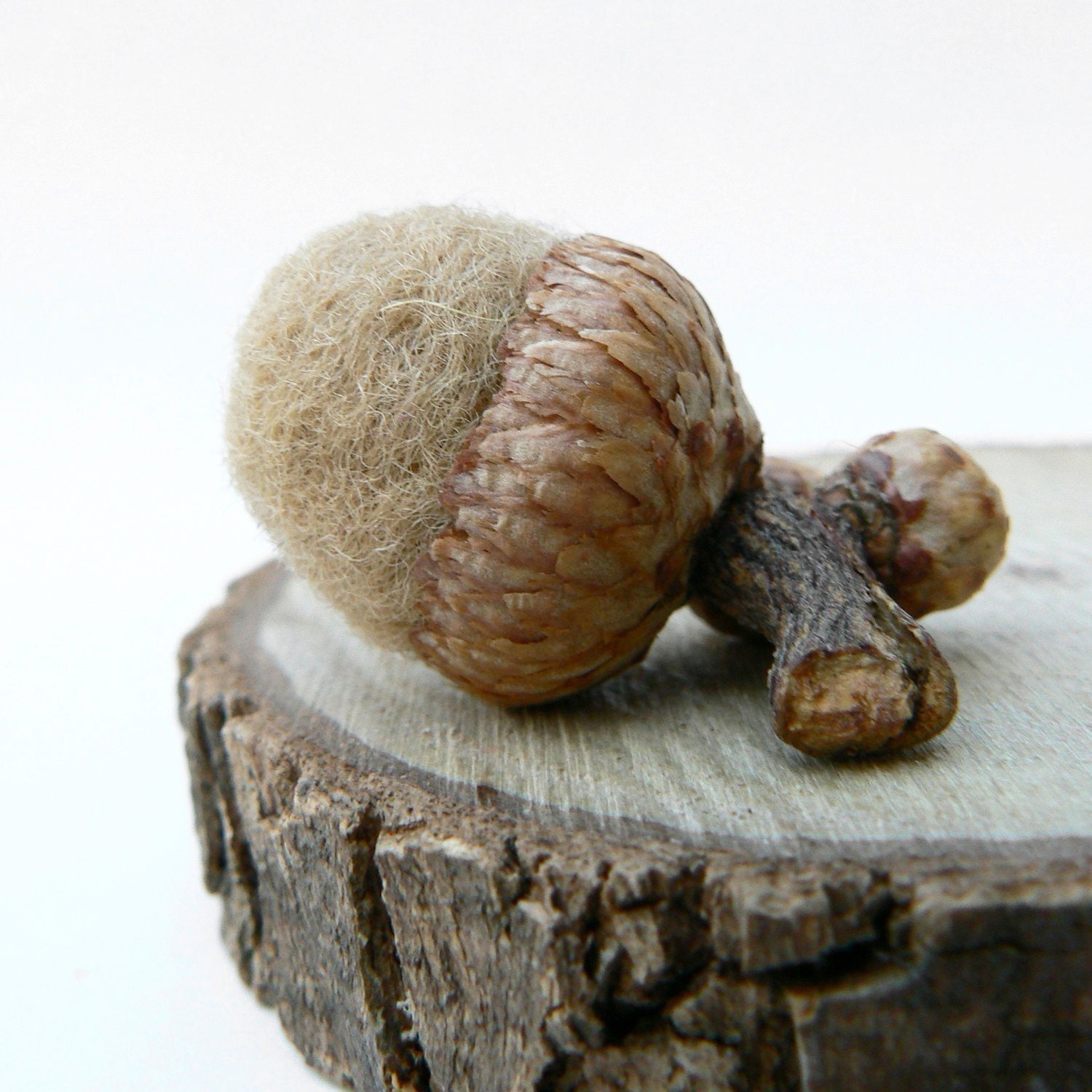 Brown Felted Acorns, 8 Coffee Wool, Nature Inspired and Eco Friendly, home decor, tan beige, taupe, camel, men man Christmas Gift dad