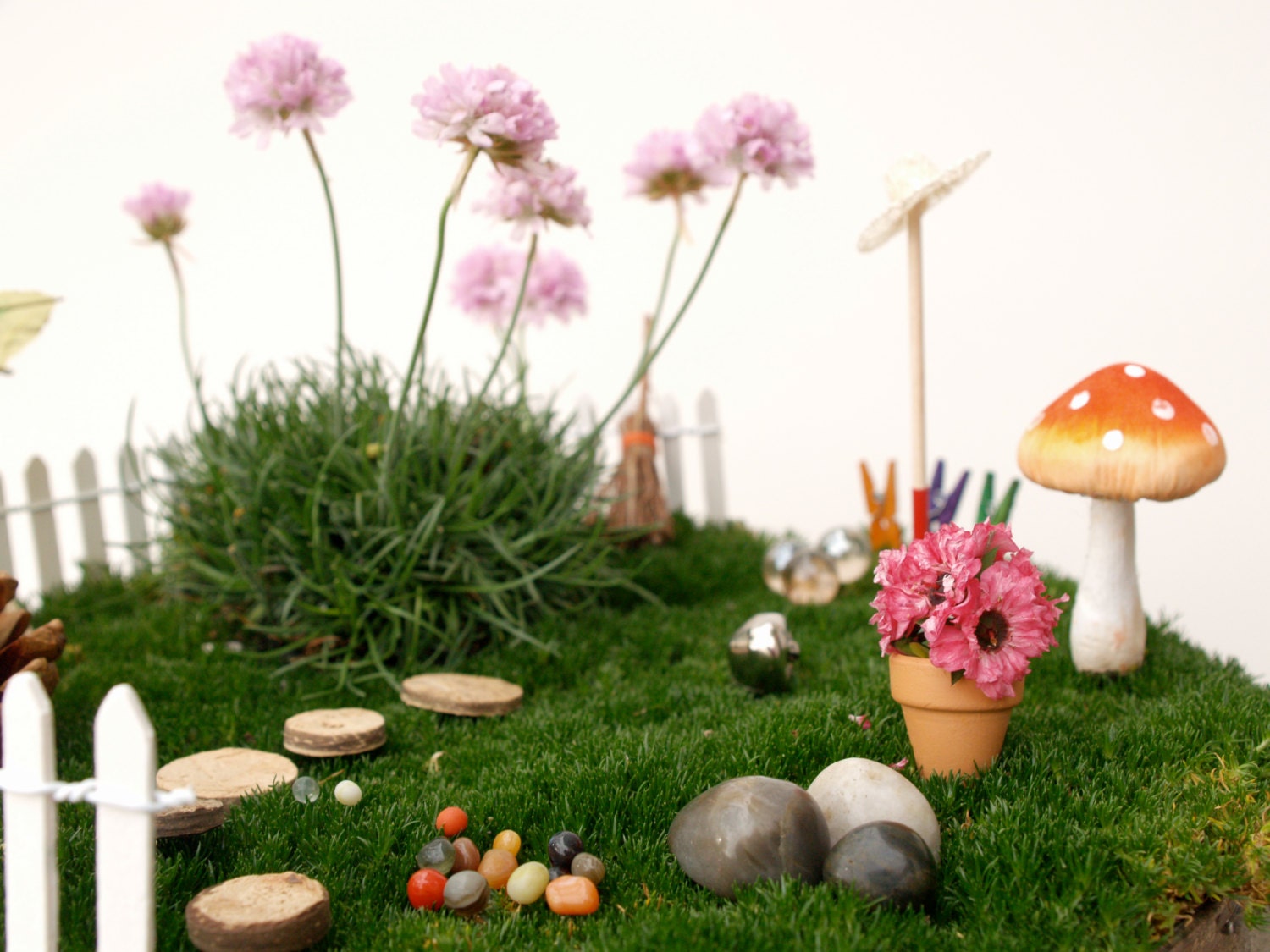 Fairy Garden Kit - Miniature Furniture for your magical fairy garden - child children gardening outdoors imaginative Waldorf play Kids