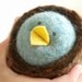 Easter Chick Felted Toy, Needle Felted Chick in Nest, Waldorf Toy, Felt Toy, Blue, Toddler Toy, Baby Toy, Stuffed Animal, Plush