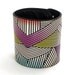 Leather cuff / wallet wristband - Bold Geometric