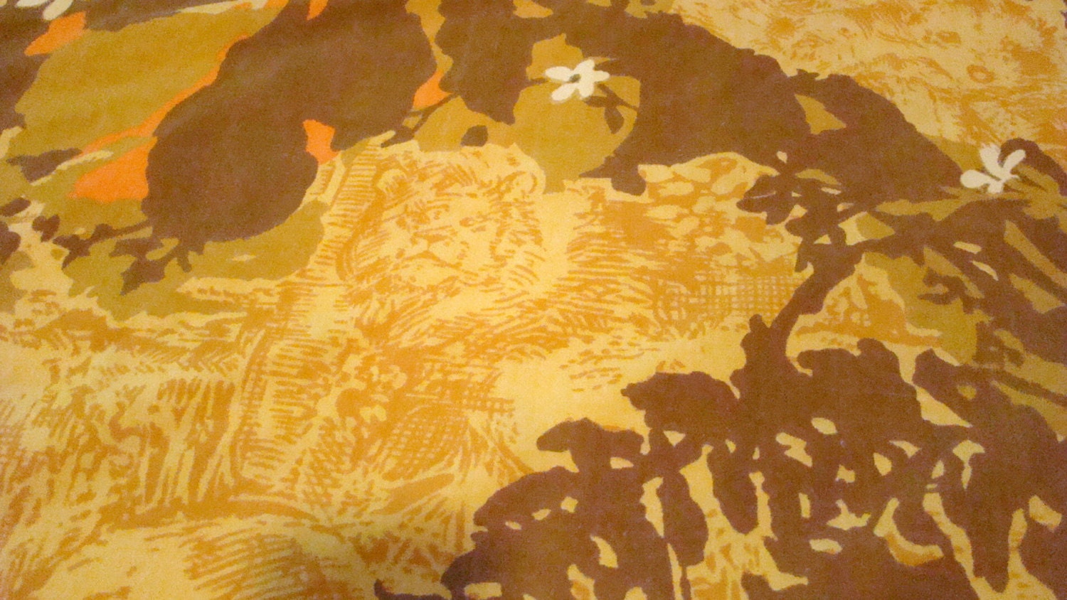 Jungle Animal Print Twin Flat Sheet  Cutter Fabric / Reclaimed Fabric