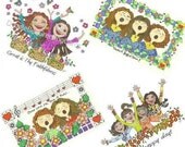 Assorted Pack Blank Note Cards - 8 Per Set - Inspirational Christian Cards - 4 Designs (NDB Inspirational Pack)