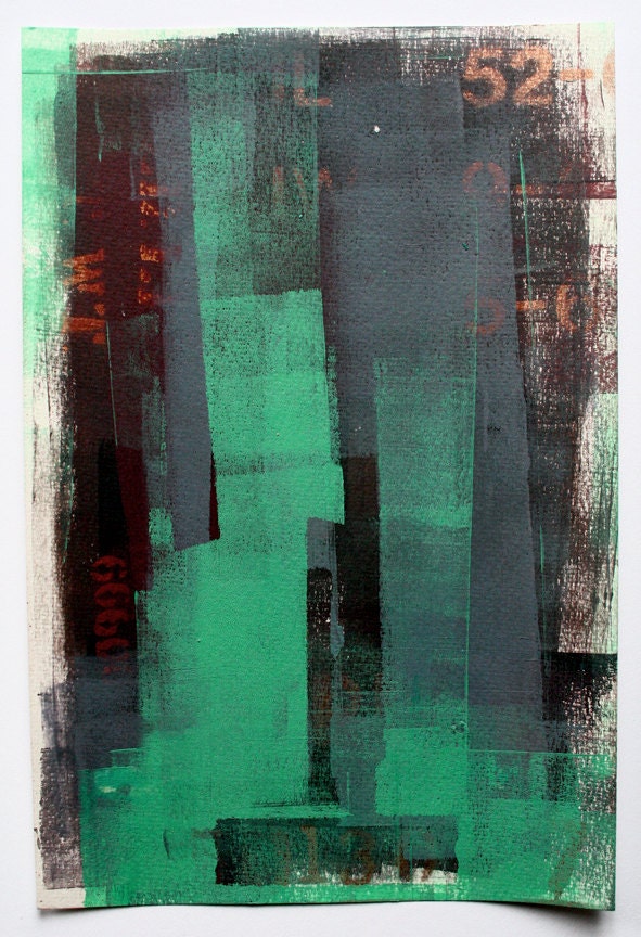Painting "Unconscious No. 4" on water color paper