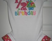 Boutique one piece Half Birthday with Ruffles