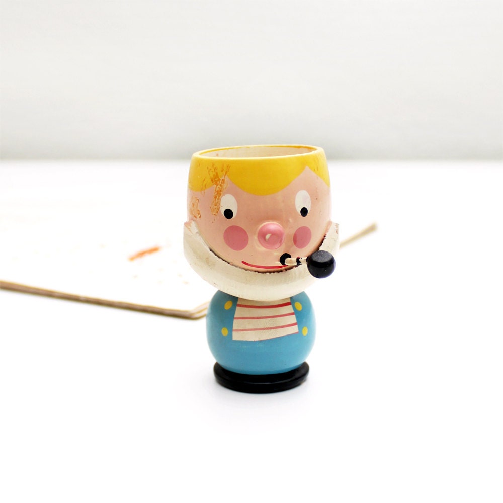 Vintage Wooden Egg Cup