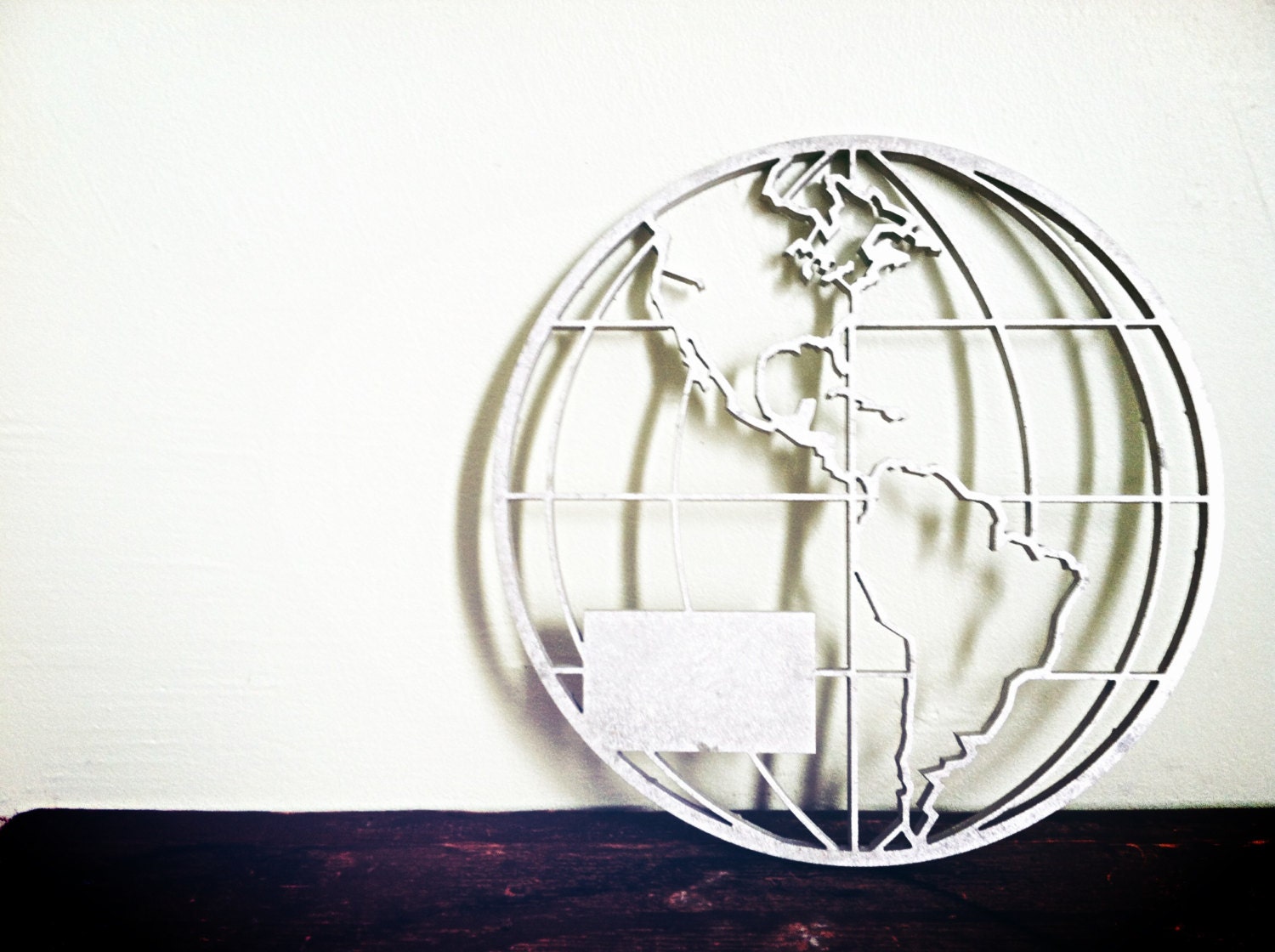 Aluminum Flat Globe North and South America