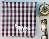 Men's Purple Plaid Fox Pocket Square