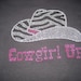 FREE SHIPPING Cowgirl Hat in Black n Clear Zebra & Cowgirl Up T Shirt All BLINGED Out
