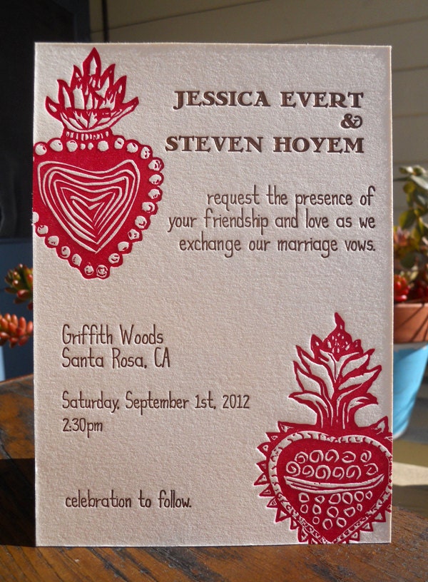 Letterpress wedding invites