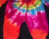 Sunshine Rainbow Spiral Tie Dyed Infant Long  Sleeve Romper Size 6m