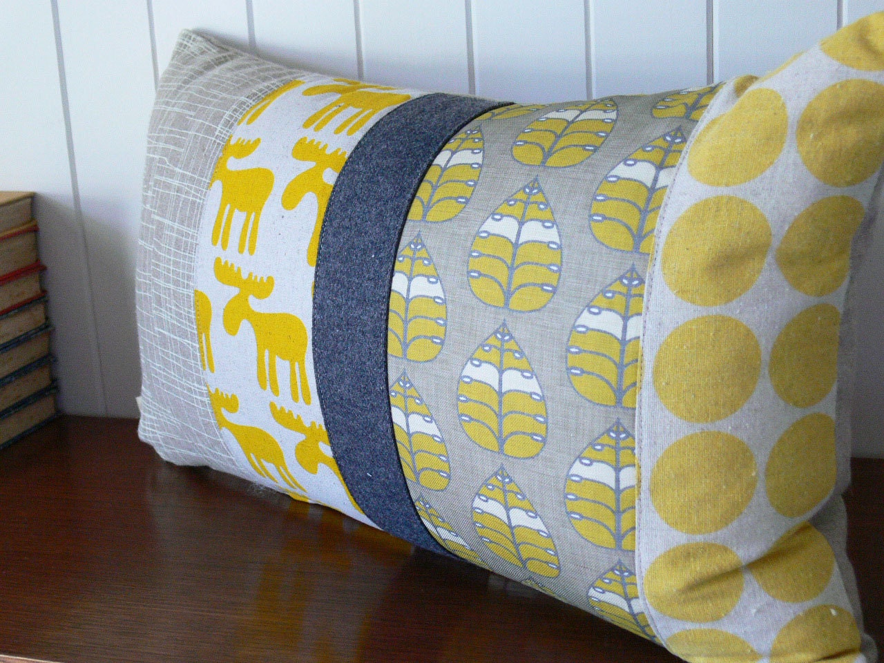 Yellow Panel Cushion Cover
