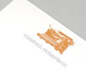 personalized NOTEPAD - VINTAGE TYPEWRITER - choose color - stationery - stationary