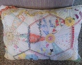 Multi Colored Crazy Quilt Pillow