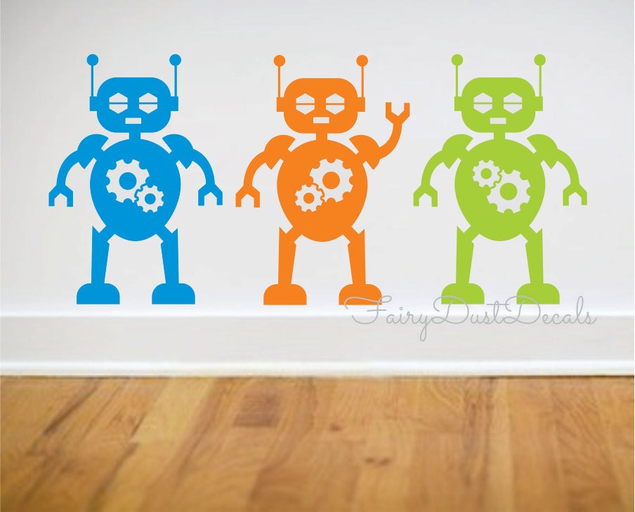 Robot wall decals