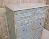 Shabby Blue Vintage Cottage Style Dresser / Chest of Drawers - Chic DR207