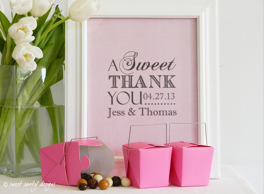 Reception Print - A Sweet Thank You  //  Candy Buffet Sign