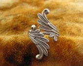 Ring - Size 9 1/2 - Sterling Silver - Adjustable Ring - Wing Feather Ring - Women Jewelry - Signed Stamped 925