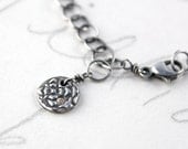sterling silver charm bracelet . recycled sterling silver joy bracelet . tudor rose bracelet by peacesofindigo