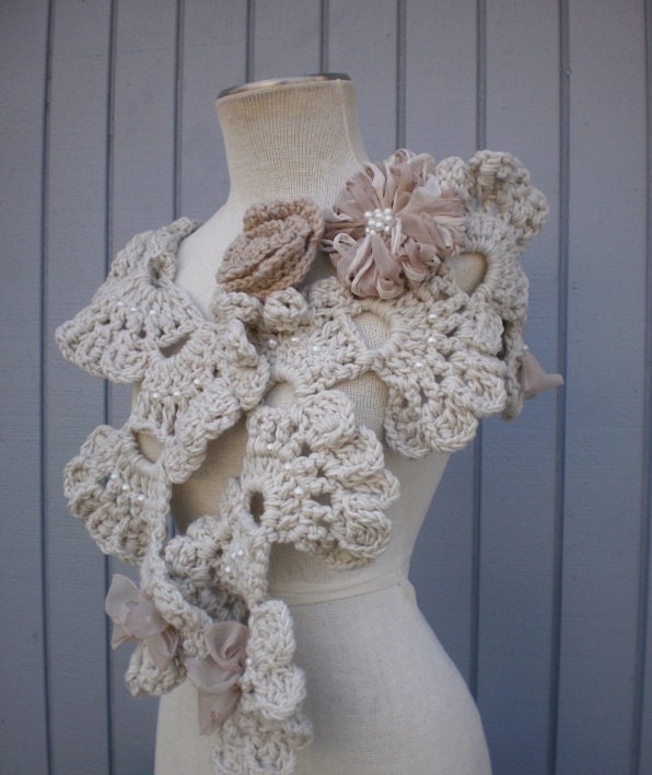sea shell pastel scarf