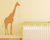 Growth Chart Vinyl Wall Decal- Giraffe Puzzle, Sticker, Vinyl Graphic 30019