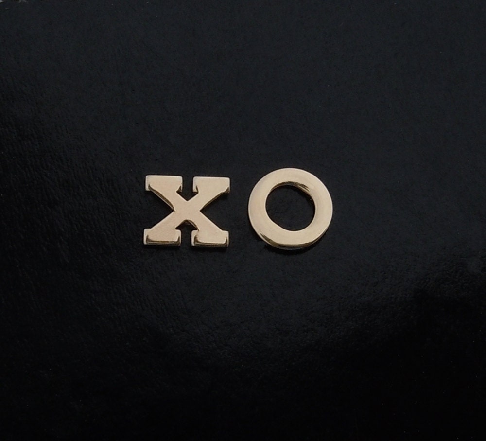 Letter Earrings in 14kt Gold - Initial Earrings