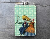 FD116 - Dia De Los Muertos Stainless Steel Flask - 8oz. DAY of the DEAD