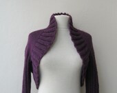 PLUM shrug bolero knit mohair long sleeves or 3/4 sleeve  / EXPRESS SHIPPING-Fall Fashion-wedding bride bridal bridesmaid