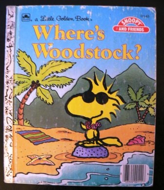 vintage childrens book... WHERES WOODSTOCK 1988 GOLDEN Book hardcover Book ...