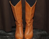 Vintage 1970's high heel western cowgirl boots