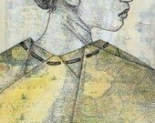 She Meant the World to Him - 8" x 10" Pen and Ink Print
