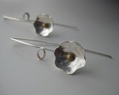Sterling Poppy On A Stem Earrings