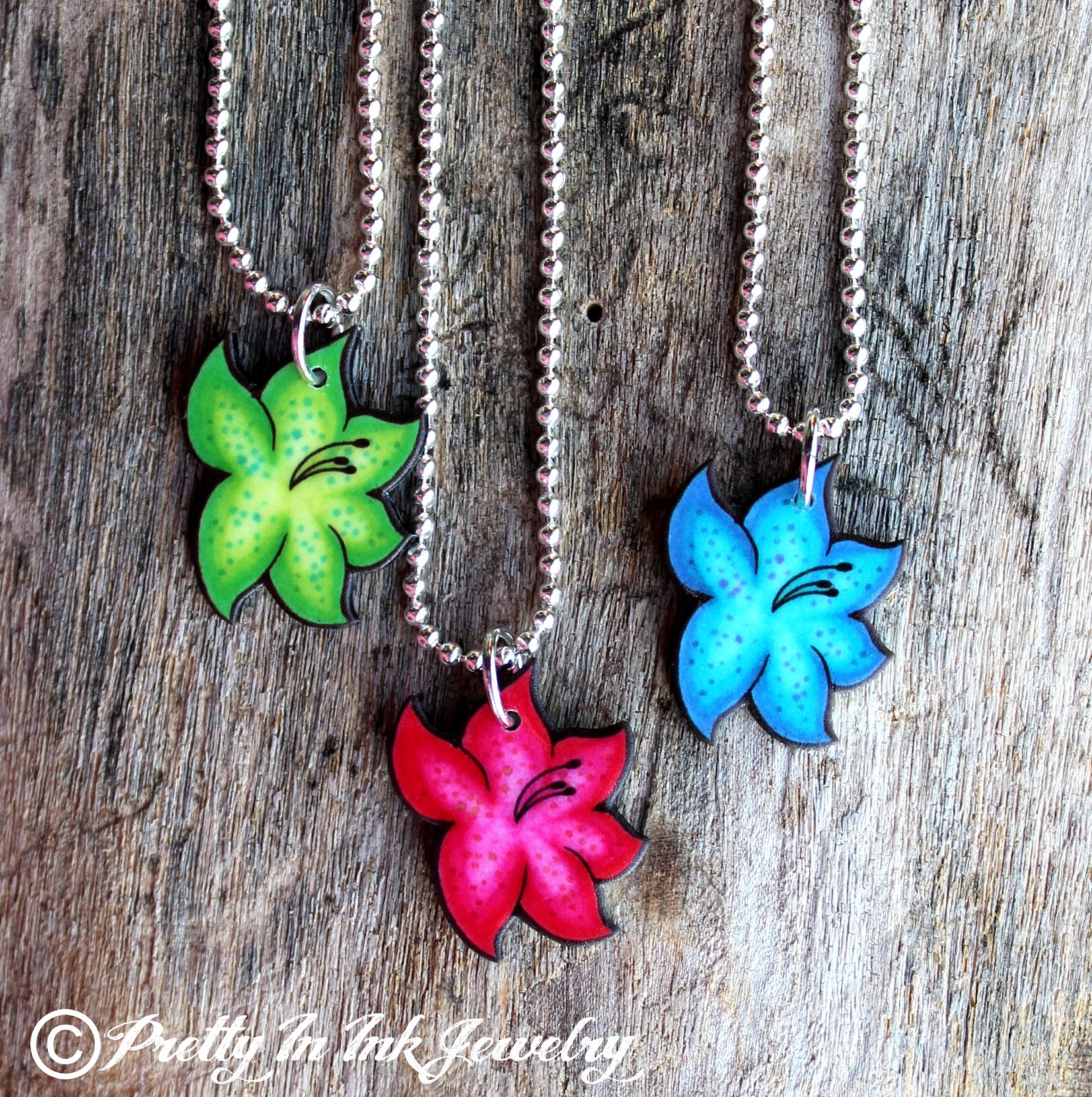 Fresh Tattoo Inspired Lily Necklace