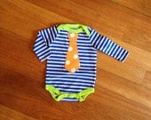 Baby Boy Onesie / Onsie / Shirt / Top / Bodysuit with Tie - Toddler - sz 3 month