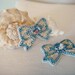 Little Something BLUE Bow and Bird Shoe Clips