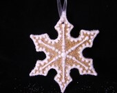 Snowflake Decoration Ornament Gingerbread Christmas- Sledding