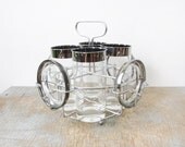 SALE dorothy thorpe style cocktail set / vintage 60 mad men glassess with coasters and caddy / 1960s mid century barware