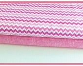 Timeless Treasures Ziggy Chevron in Sweet and Sketch Cross Hatch in Candy Fabric Duo 2 yards