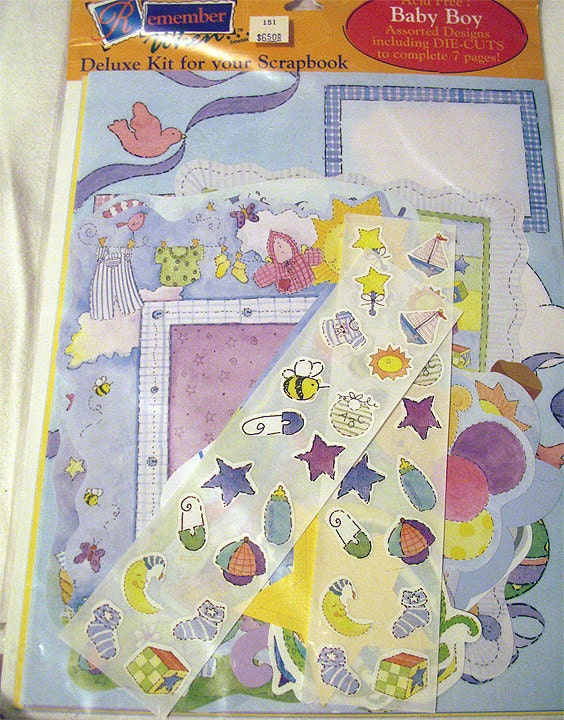 NEW Remember When Baby Boy Deluxe Scrapbook Memories Kit Scrapbooking