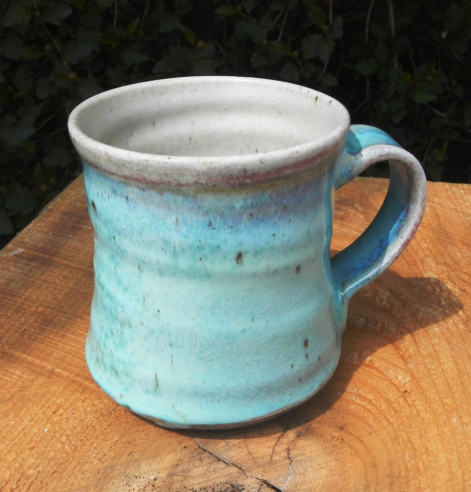 Wood-Fired Turquoise Sky Coffee Mug III