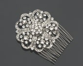 Crystal Bridal Comb, Bridal Hair Accessory, Rhinestone Hair Comb, Wedding Hair Accessory, Crystal Brooch