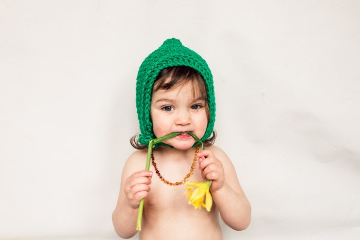 PDF Elf, Pixie, Gnome Chinstrap Hat for Baby, Toddler , Child, Adult Crochet Pattern
