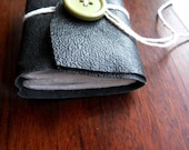 Dark  leather   recycled journal