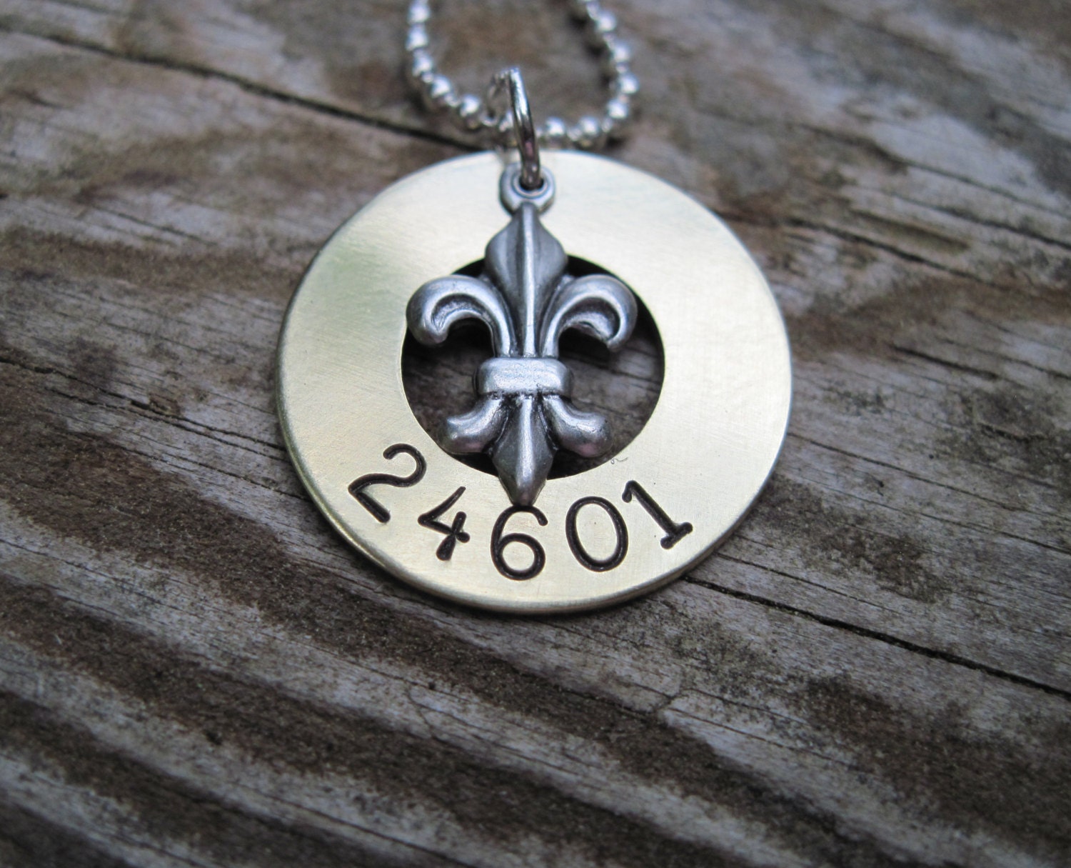 Les Miserables 24601 Bronze Hand Stamped Necklace - Bag Charm, Key Chain Jean Valijean