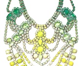 The Classic Ombre Statement Necklace- Available in Emerald, Amethyst, Fuchsia, Tangerine and Sapphire