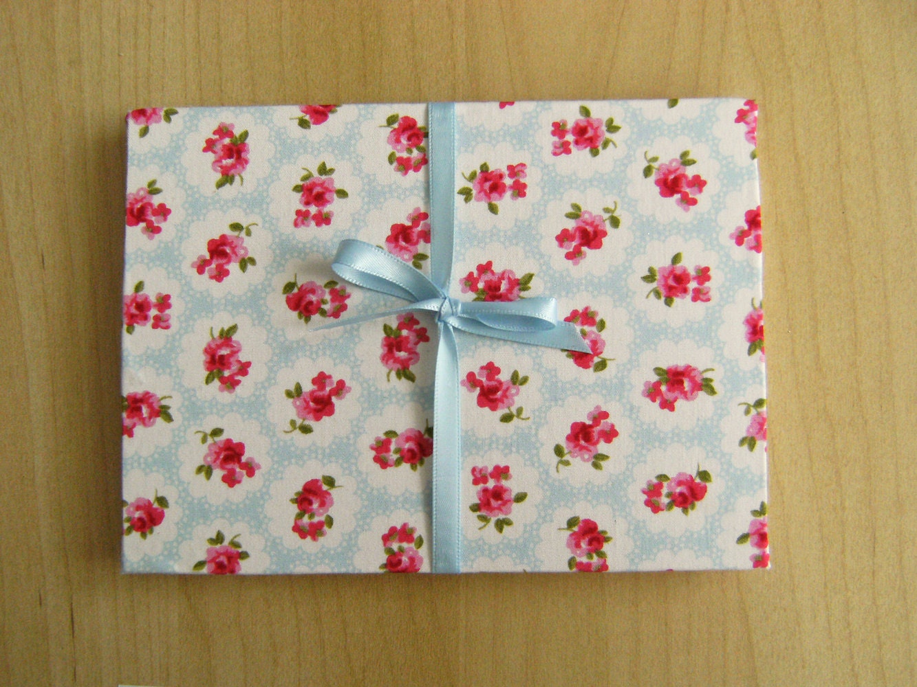 Blue Floral Photo Album - French Vintage Style Photo Book